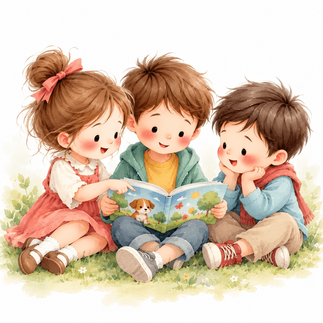 Child practicing the virtue of friendship